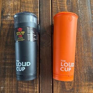 The Loud Cup Black and Orange Tumbler Set